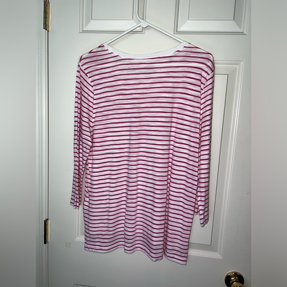banana republic, long sleeve, semi sheer tee, large - Picture 7 of 8